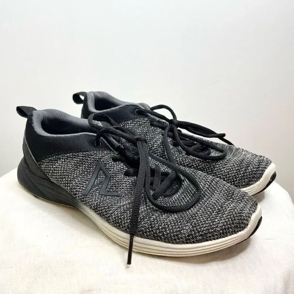 Vionic 335 Adley Womens Black Gray Lace Up Knit‎ Shoes ASR-1437 - Size 7 Comfort